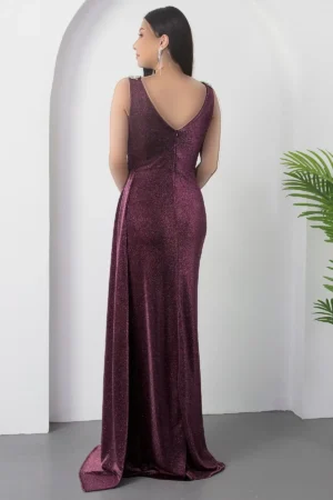 دست‌دوخت شب‌نشینی با جزئیات سنگی روی شانه 39844 - 11408