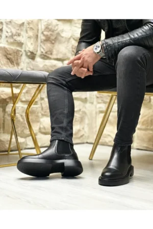 بوت روزمره مردانه RUNY از جنس چرم طبیعی EVA - 10662
