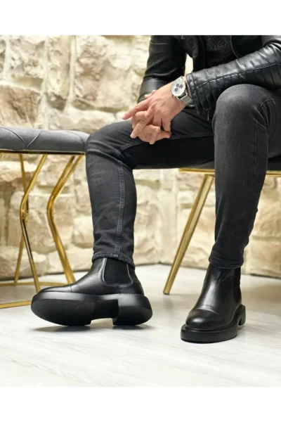 بوت روزمره مردانه RUNY از جنس چرم طبیعی EVA - 10662