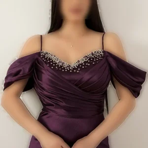 لباس ساتن آستین‌دار با دکمه‌های سینه 39657 - 11426