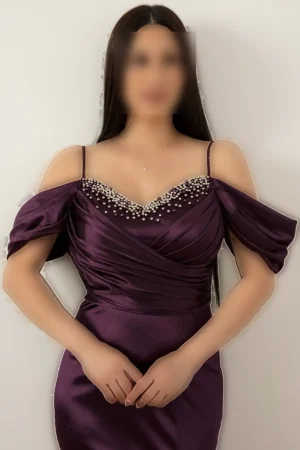 لباس ساتن آستین‌دار با دکمه‌های سینه 39657 - 11426