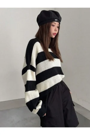 ژاکت راه‌راه زنانه - 11076