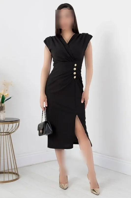 ایران پیراهن یقه کراواتی با جزئیات دکمه‌ای NY4402 - 11422