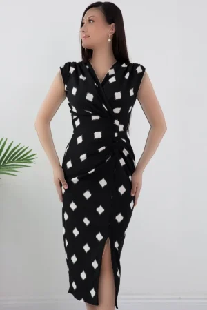 پیراهن با یقه کلاهی و دکمه‌دار با چاک NY4303 - 11366