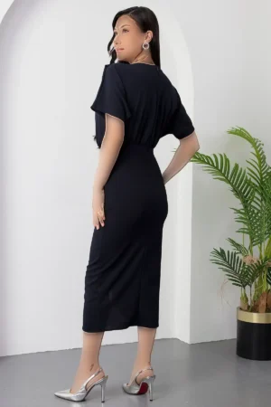 پیراهن جلو باز یقه پرچم دار و پف دار یاراسا DKS1274 - 11362