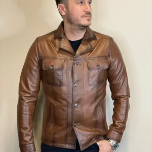 جاکت چرم مردانه - 11453