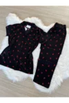 ست پیژامه کوتاه با طراحی توت سیاه پگاسوس - 11034