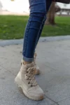کفش بوت زنانه بژ - 10926