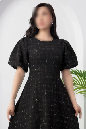 پیراهین با یقه دوچرخه و آستین بادکنکی DKS1245 - 11404