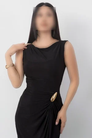 پیراهن با جزئیات کلیپسی یقه دوچرخه‌ای و چاک‌دار مدل NY3005 - 11329