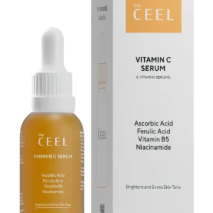 سرم ویتامین C روشن‌کننده و لکه‌زا (اسید آسکوربیک، اسید فرولیک، ویتامین B5، نیاسینامید) ۳۰ میلی‌لیتر - 11623