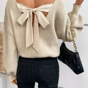 کاپشن با روبان بافتنی - 11751