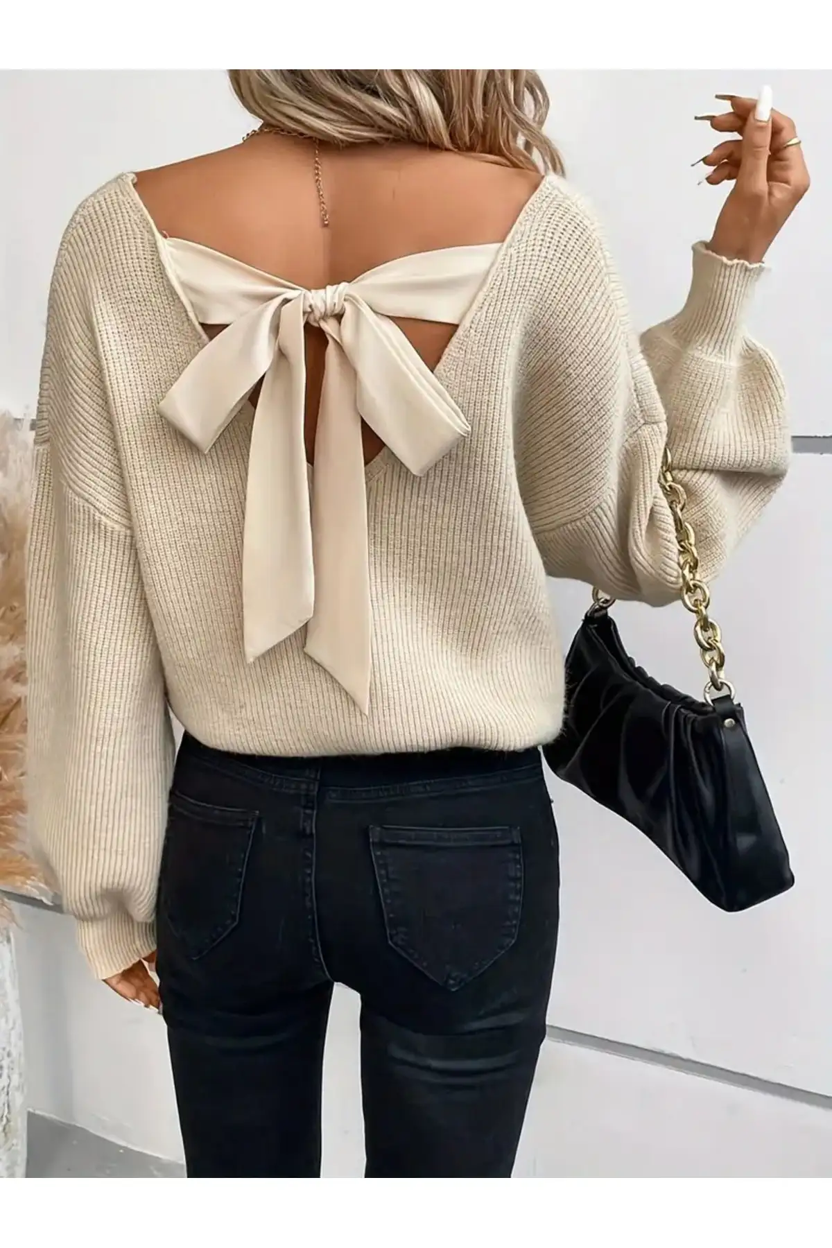 کاپشن با روبان بافتنی - 11751 کاپشن با روبان بافتنی - 11751