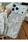 کیف سیلیکونی طراحی شده به شکل پروانه با آینه مناسب برای آیفون 17 پرو مکس - 11708