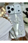 کیف سیلیکونی طراحی شده به شکل پروانه با آینه مناسب برای آیفون 17 پرو مکس - 11708