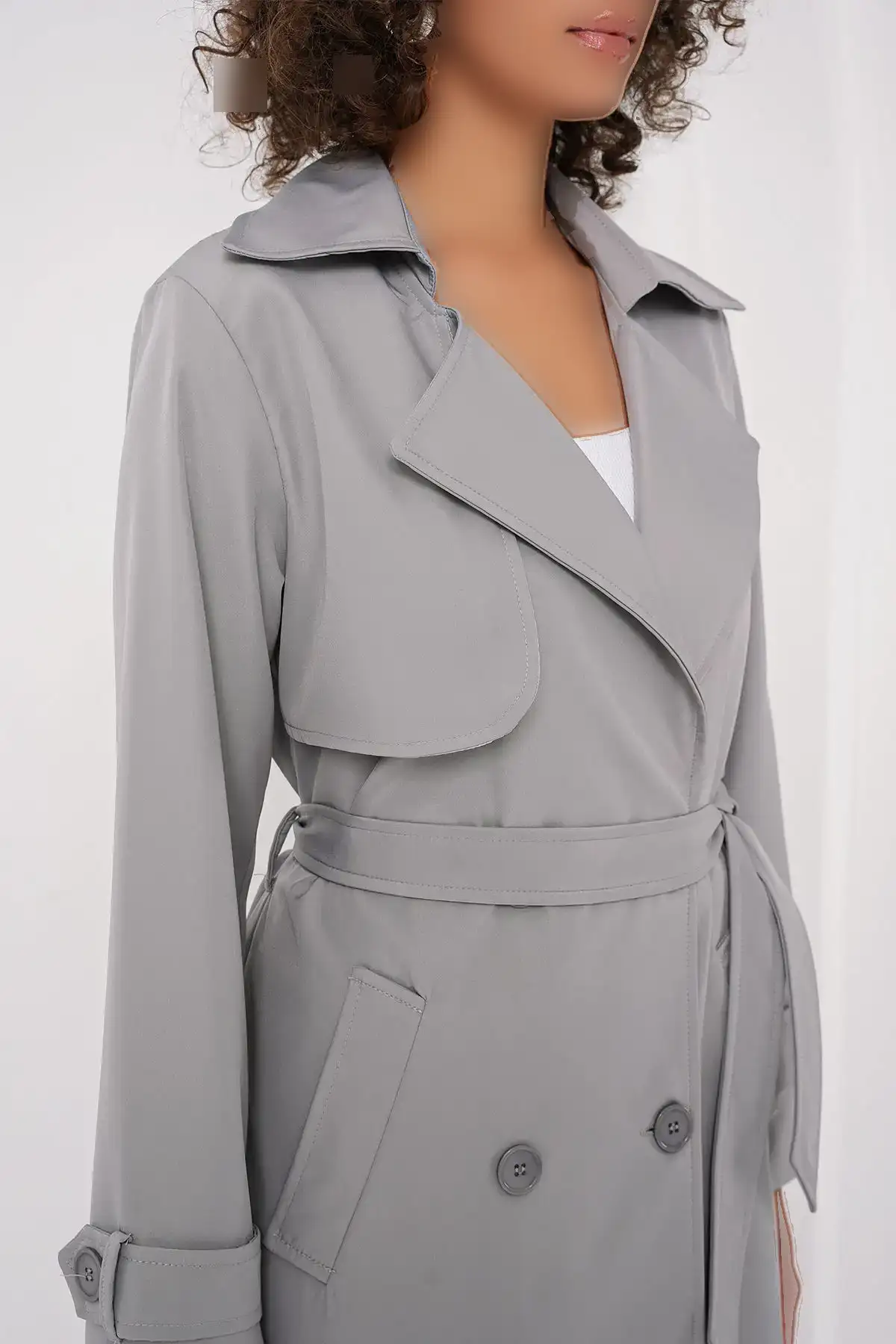 بارانی دکمهدار با آستر BDART - 11741 بارانی دکمهدار با آستر BDART - 11741