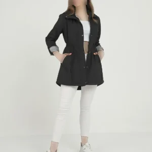 پالتوی جین زنانه با کمر سفتکننده - 11736