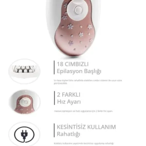 اپیلاتور کابرلویی روزی با ۲ حالت سرعت و ۱۸ پینچ کننده - AR5029 - 11717