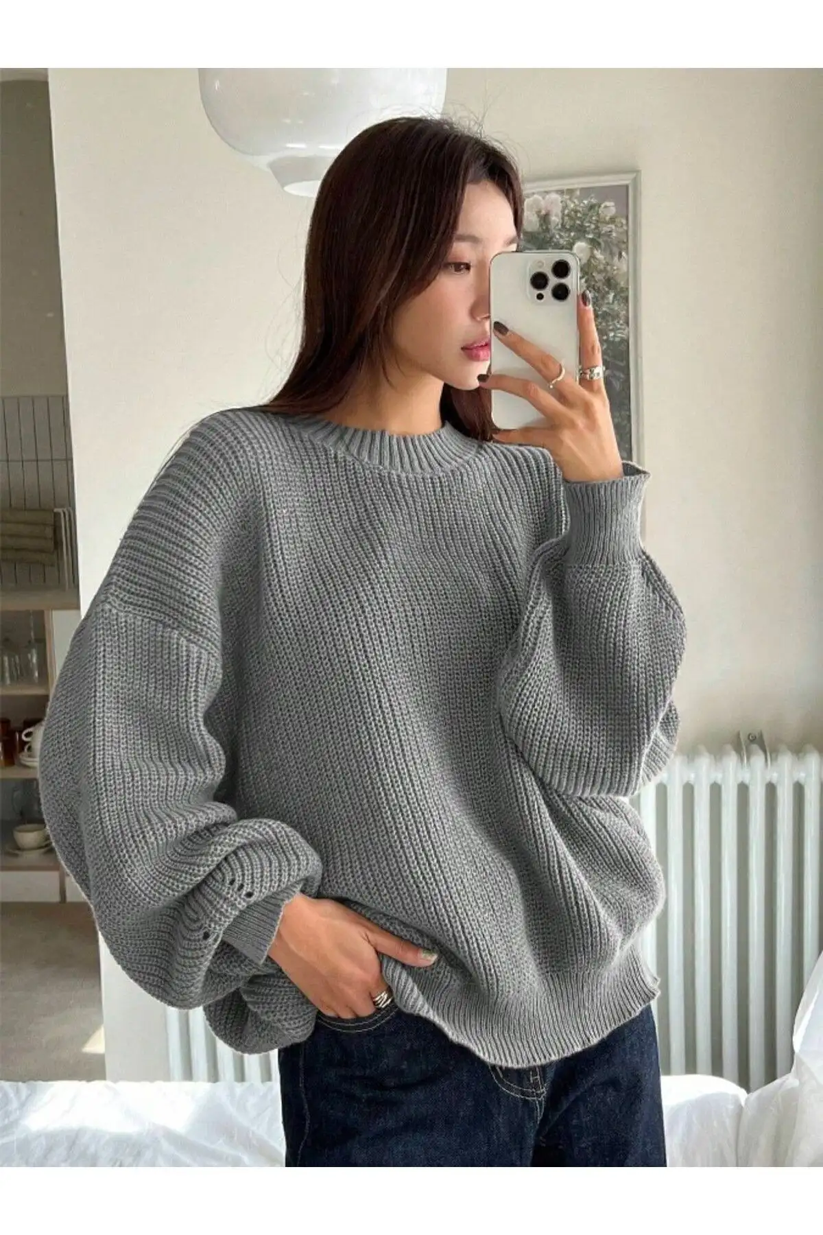 پلیور زنانه دیربا اندازه بزرگ - 11746 پلیور زنانه دیربا اندازه بزرگ - 11746