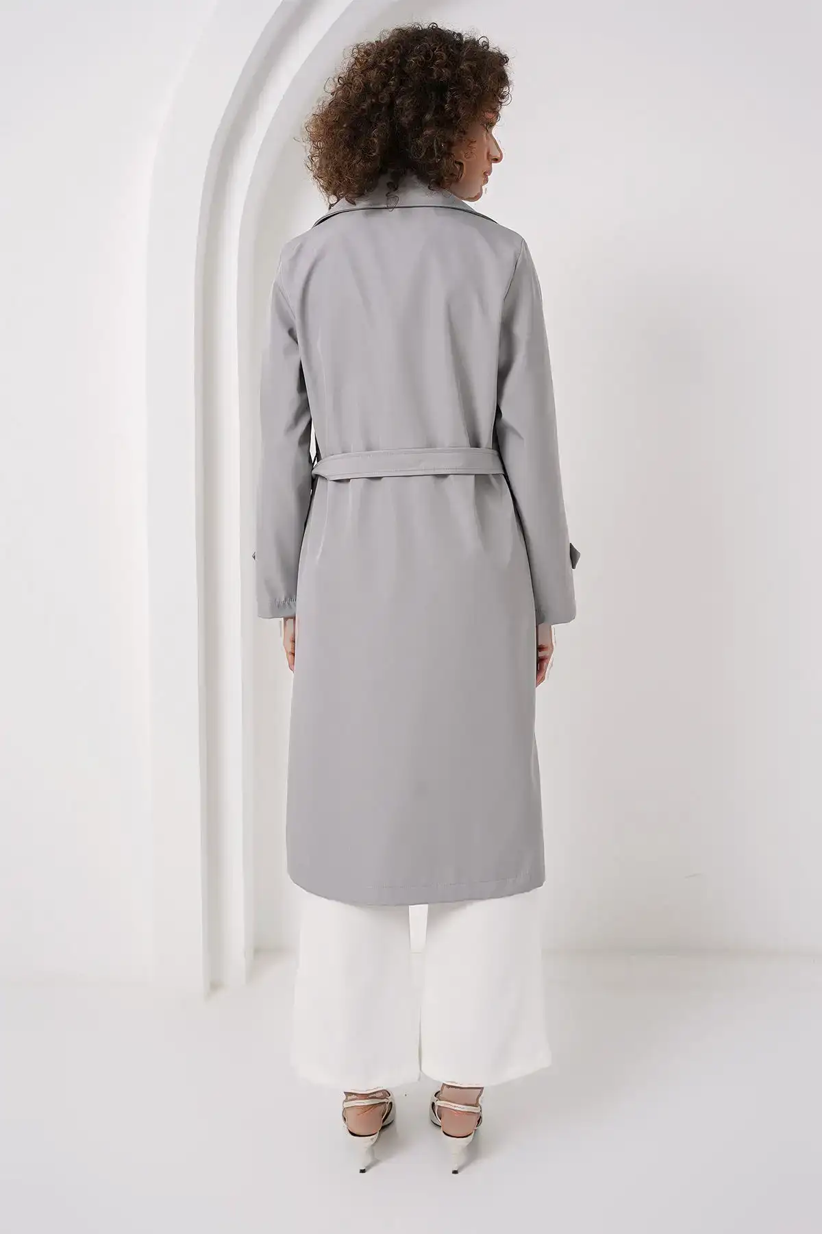 بارانی دکمهدار با آستر BDART - 11741 بارانی دکمهدار با آستر BDART - 11741