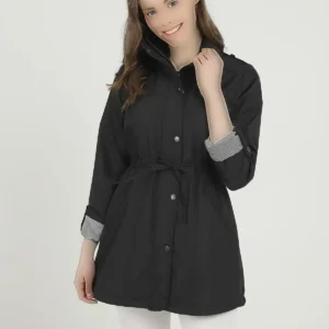 پالتوی جین زنانه با کمر سفتکننده - 11736