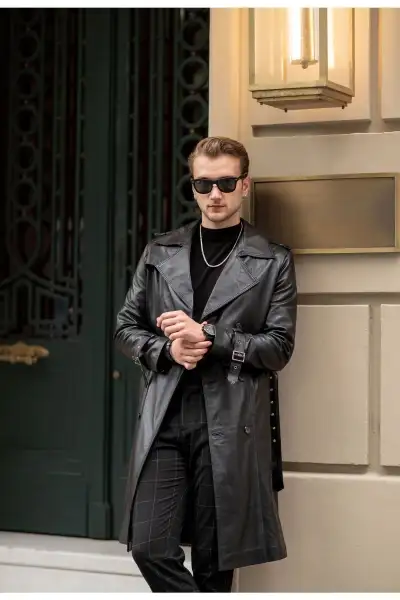 پالتوی چرم طبیعی مردانه - 13109 پالتوی چرم طبیعی مردانه - 13109