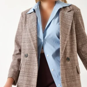 کت کژوال طرح چهارخانه زنانه (مدل 5046 کد 60261079) - 11834