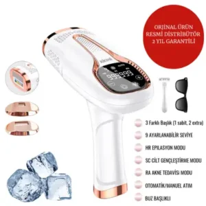 اپیلاسیون لیزر بوز IPL 999,999 شات، به صورت خودکار/دستی، دارای صفحه نمایش لمسی، بدون درد، مناسب برای بدن و صورت - 12875