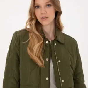 پالتو کتان هاچی با یقه مخملی و طراحی راحت 50314035-VR027 - 12602