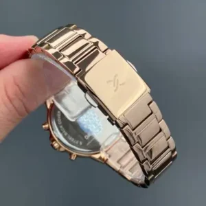 ساعت مچی زنانه رنگ رز، با قابلیت ضد آب 3 اتماسفر - 12138