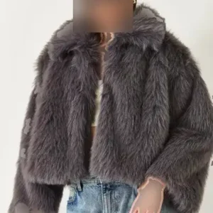 کت زنانه خز دار با یقه و آستر پشمی طرح جدید سال 2026 ترک