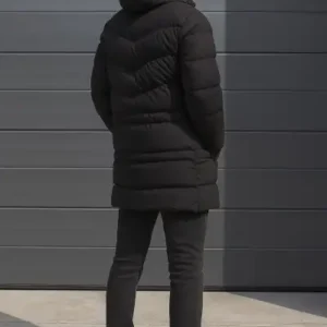 کاپشن پفکی کلاه‌دار مردانه ضد آب و باد - 12290