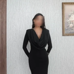 لباس یقه دلاپه‌ای با چین‌های اضافی - 12014