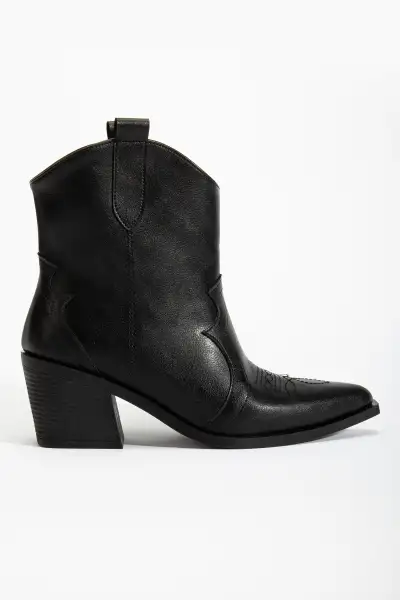 کفش چکمهای جوادی چرم مات مشکی - 12461 کفش چکمهای جوادی چرم مات مشکی - 12461