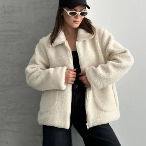 کاپشن پشمینه با آستر و زیپ دار - 11901