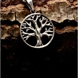 گردنبند درخت زندگی نقره‌ای، گردنبند نقره‌ای با طرح درخت زندگی برای هر دو جنسیت - 12122