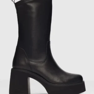 بوت زنانه لورا با پاشنه بلند و کشی - سیاه - 11962