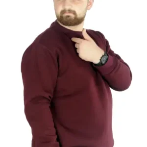 سویشرت مردانه مدل Xl با یقه گرد پایه‌ای کد 20131 به رنگ زعفرانی - 13018