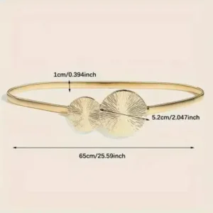 کمربند انعطاف‌پذیر طلایی رنگ قابل تنظیم Trendlover - 12210