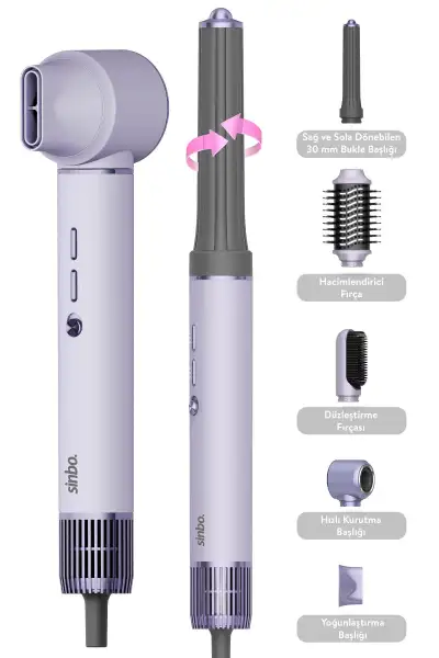 محصول چندکاره پرو کامپکت هواساز ۵ در ۱ مدل BLDc SHD-1729 به رنگ بنفش - 12433 محصول چندکاره پرو کامپکت هواساز ۵ در ۱ مدل BLDc SHD-1729 به رنگ بنفش - 12433