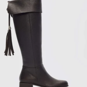 چکمه زنانه مونا پشکول با جزئیات (دیز اوست) - قهوه‌ای - 11956