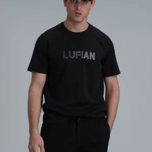 تی‌شرت گرافیک مدرن بنجامین مشکی - 11763