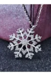 گردنبند نقره برف‌دانه زنانه - 12120