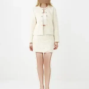 دامن مینی چهارخانه با کمر معمولی اکرو - 12417