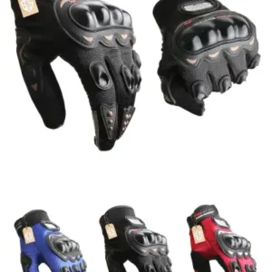 دستکش موتور و دوچرخه سواری مشکی ۴ فصل با محافظ انگشتان و قابلیت تنفس سازگار با تلفن همراه - 12217
