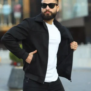 ژاکت فصلی مردانه با یقه پولو مدل جدید - 11923