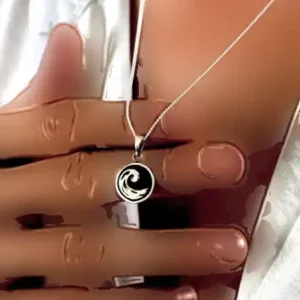 گردنبند مدل موج از نقره 925 آلیاژ نقره با طراحی موجی مناسب برای همه افراد - 12113