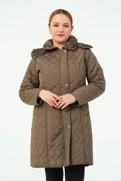 کاپشن پفی با کلاه و آستر پشمی بزرگ مخصوص آقایان - 12510 کاپشن پفی با کلاه و آستر پشمی بزرگ مخصوص آقایان - 12510