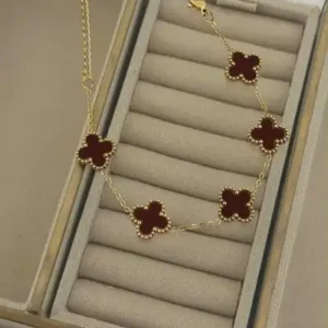 دستبند زنانه مدل یونکا با رنگ bordo از جنس استیل - 12103