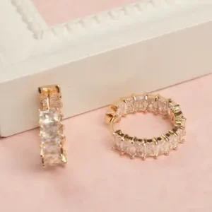 گوشواره استیل زنانه با رنگ ثابت و ضمانت، مدل JFRCH2034 - 12076